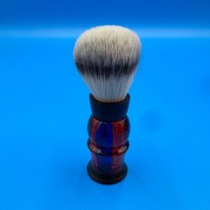Frank Shaving Finest Handmade Shaving Brush Red Blue Handle‎ - NIB